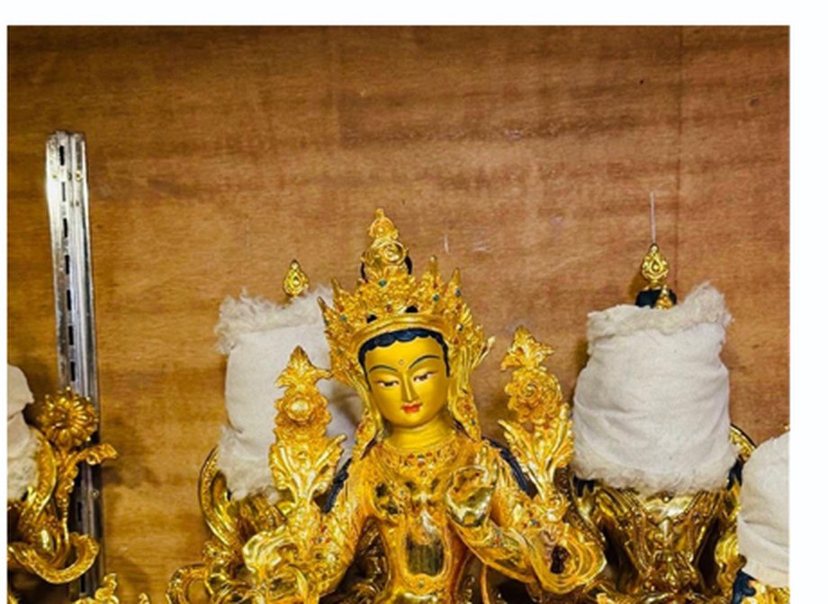 12-inch gold Tara statue, one of the 21 Taras