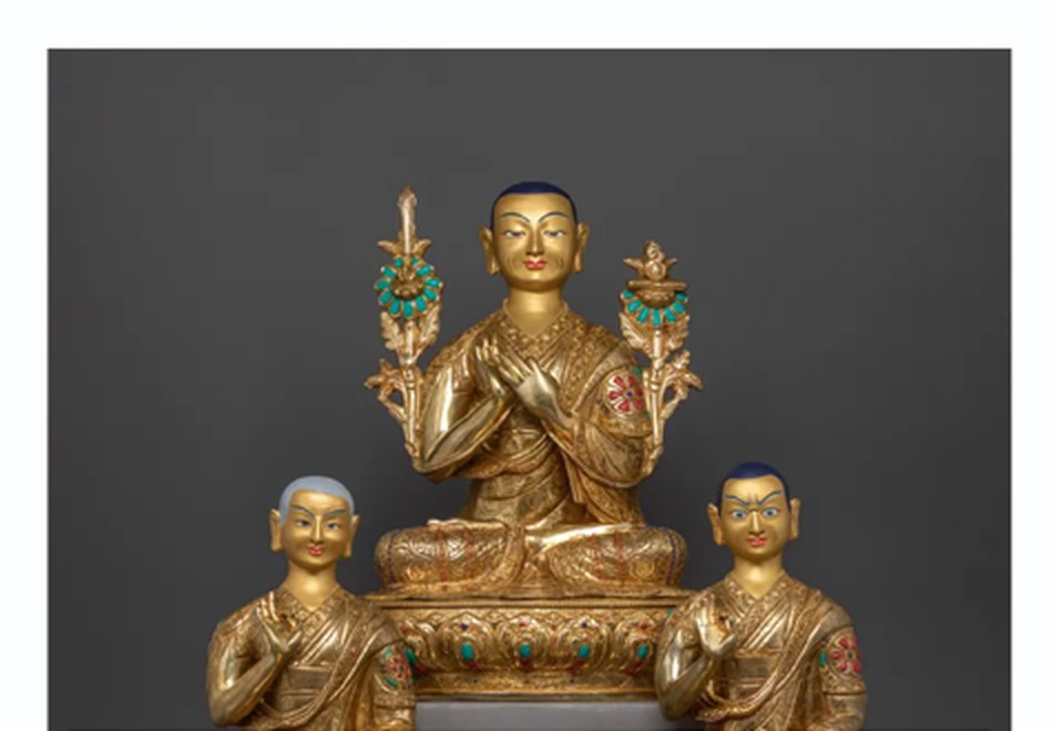 Je Tsongkhapa and his two chief disciples